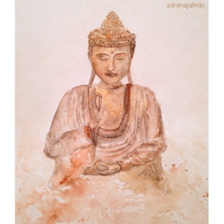 Buda, aquarela, 30,,5 x 22,9 cm. Available