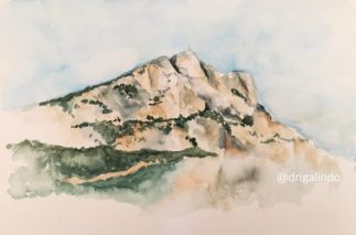 Montagne Sainte Victoire, aquarela / watercolor